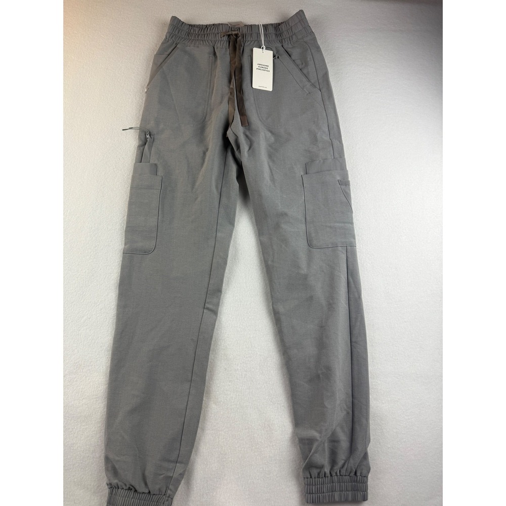 FIGS Technical Collection XXS Gray‎ Jogger Cargo Pants Drawstring